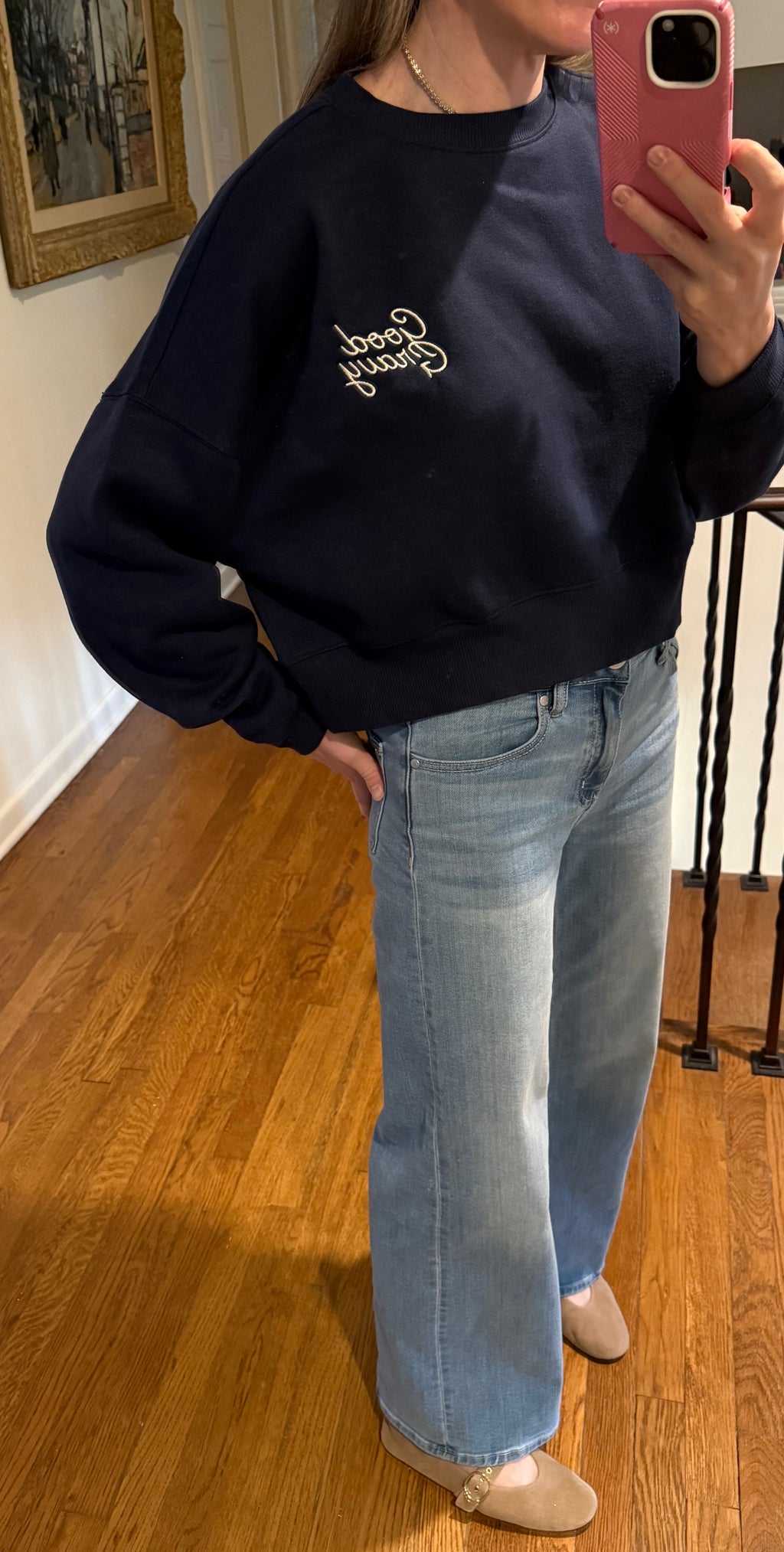 Classic Cropped Cotton Crew